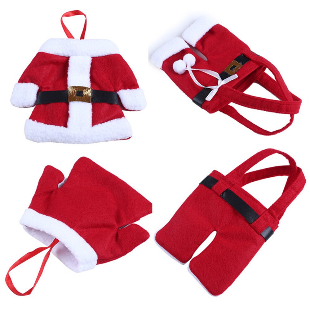 Two piece non woven silverware holder set, jacket and trouser pockets