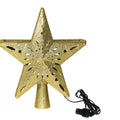 LED projector unit set into the center of the glitter star topper