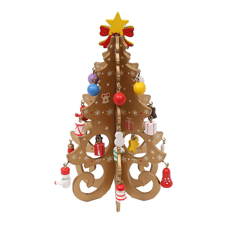Flat MDF Christmas ornament, 7.5 by 4.1 inches in size
