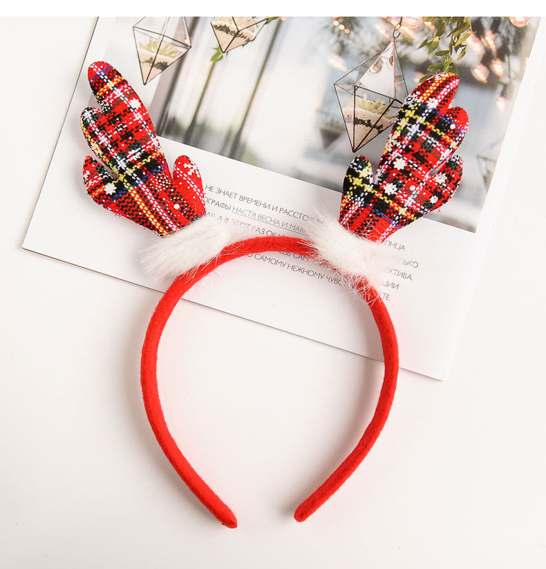 Cloth antler style Christmas headband in the same fabric range