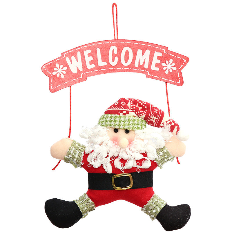 Lightweight non-woven Christmas hanger that folds flat for storage