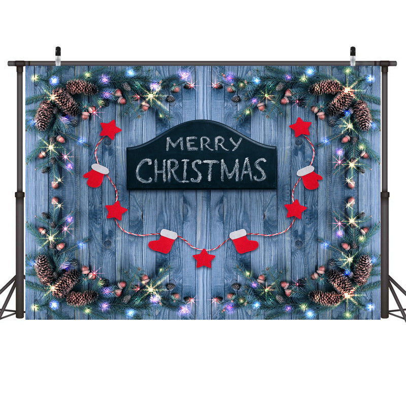 Fabric Christmas backdrop panel, about 0.7 pounds, easy to fold away