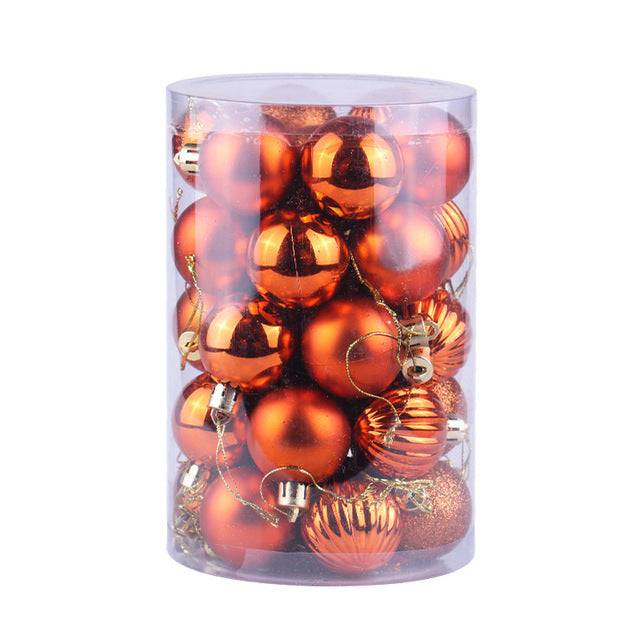 Green mini Christmas balls measuring 1.6 inches across each