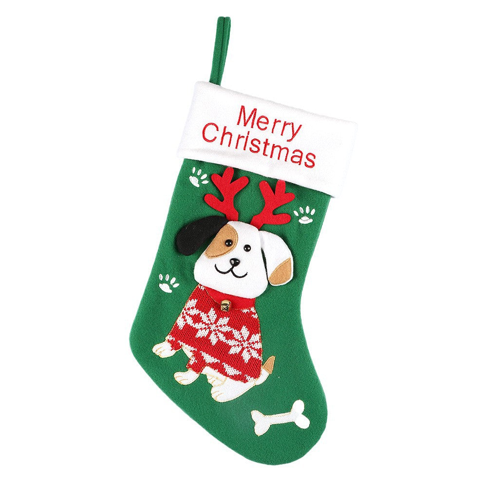 Cartoon Christmas stocking, 14.6 by 9.1 inches, one supplied per order