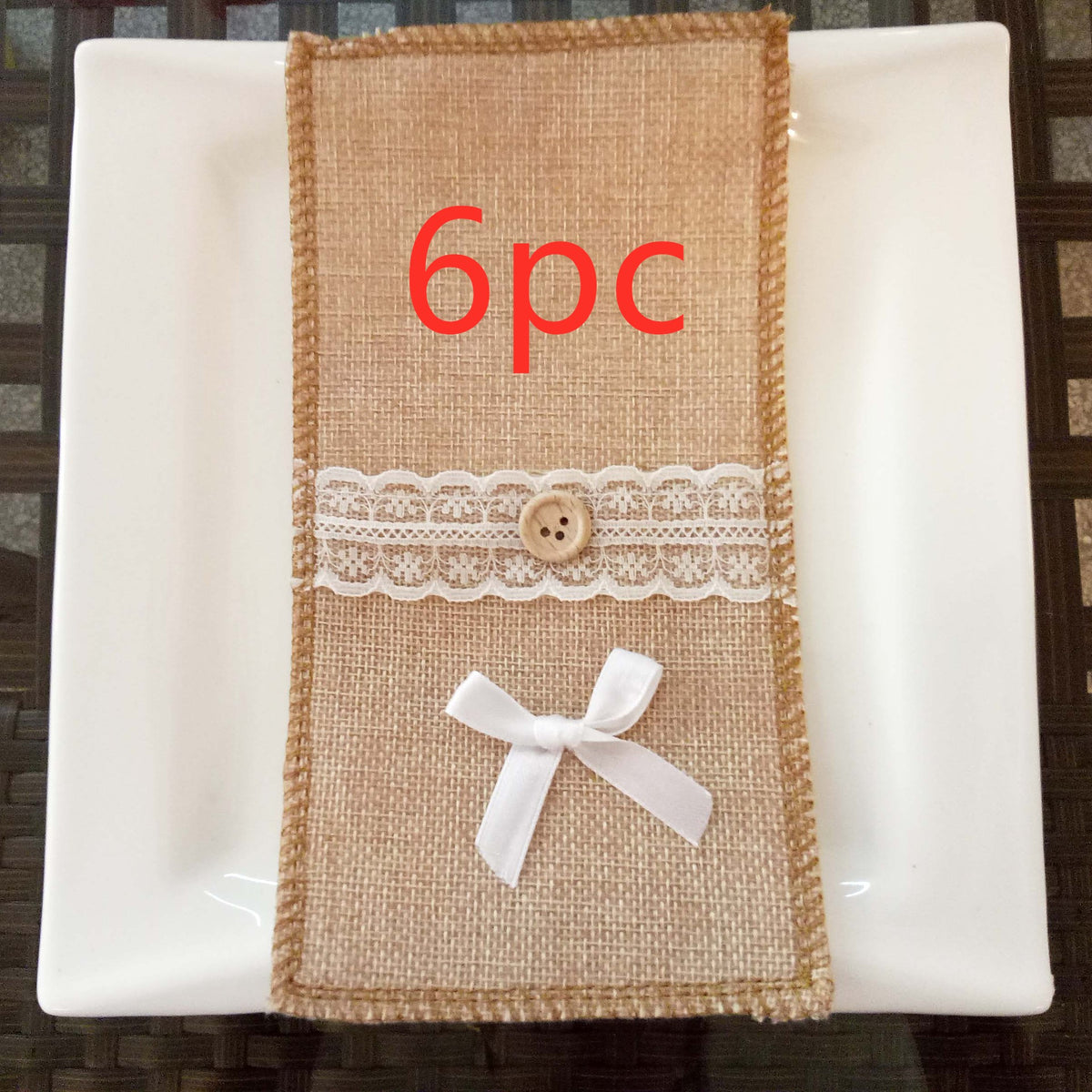 Fabric Christmas silverware holder, 3.9 inches wide in the larger styles
