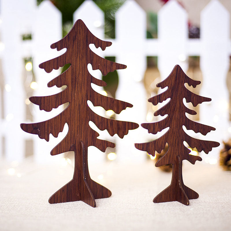 Wooden reindeer ornament light enough to hang along a garland