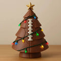 Cast resin Christmas tree decoration on a football theme