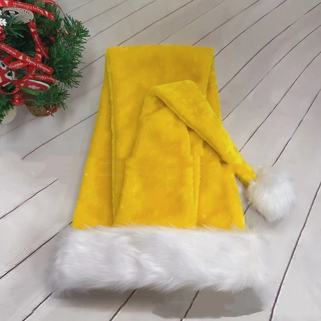 Royal blue extra long Christmas hat in polyester