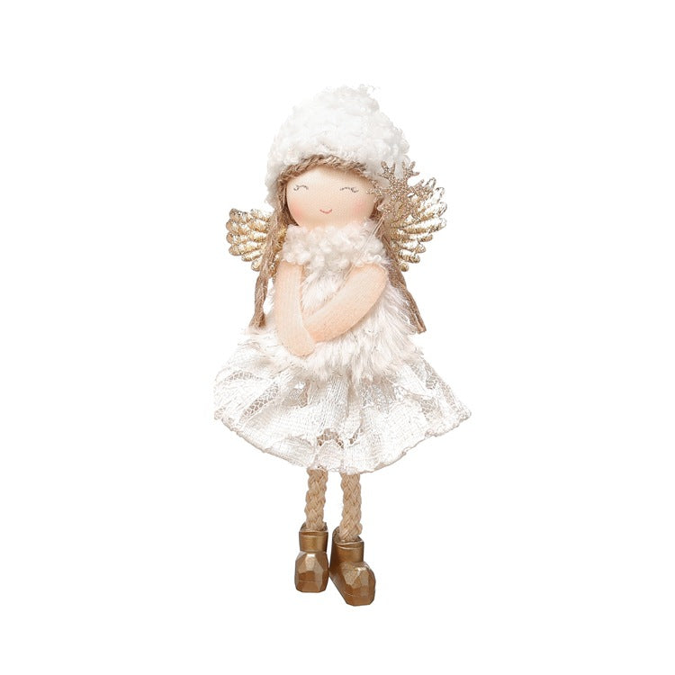 Gray lace angel ornaments available as a set of three