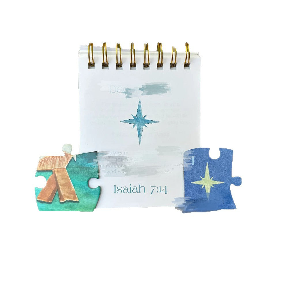 Christmas countdown book ornament supplied as one finished piece per order