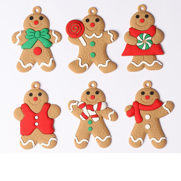 Assorted gingerbread man ornaments from the twelve piece large set