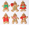 Assorted gingerbread man ornaments from the twelve piece large set