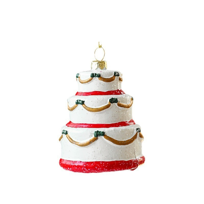 Little house Christmas tree ornament, painted plastic, one shape of twenty-one