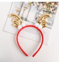 Snowman style Christmas headband made from soft fabric