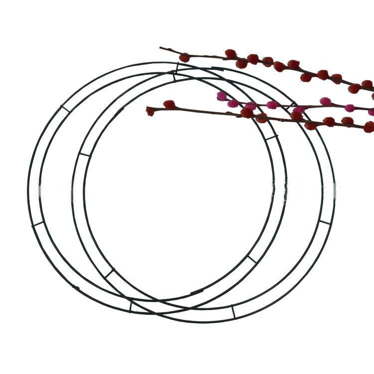 Twelve inch gold wreath hoop, the common size for a front entrance