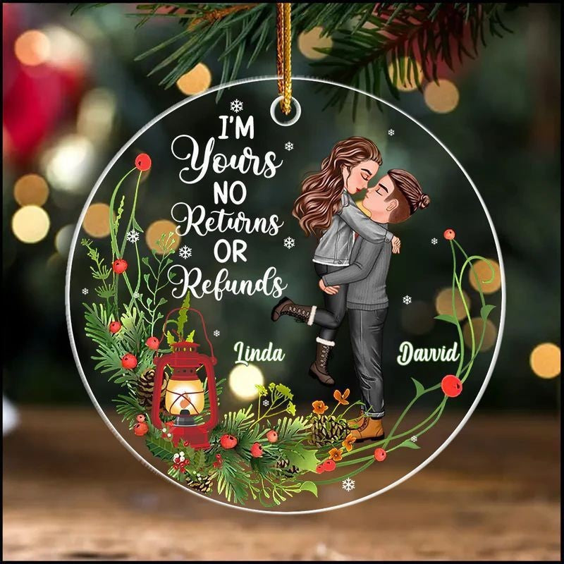 Acrylic Christmas tree decoration from a range of thirty four designs