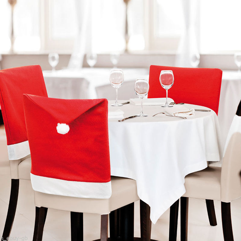 Larger Santa hat chair cover measuring 23.6 by 19.7 inches