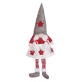 Beard and nose detail on the faceless cloth gnome Christmas doll