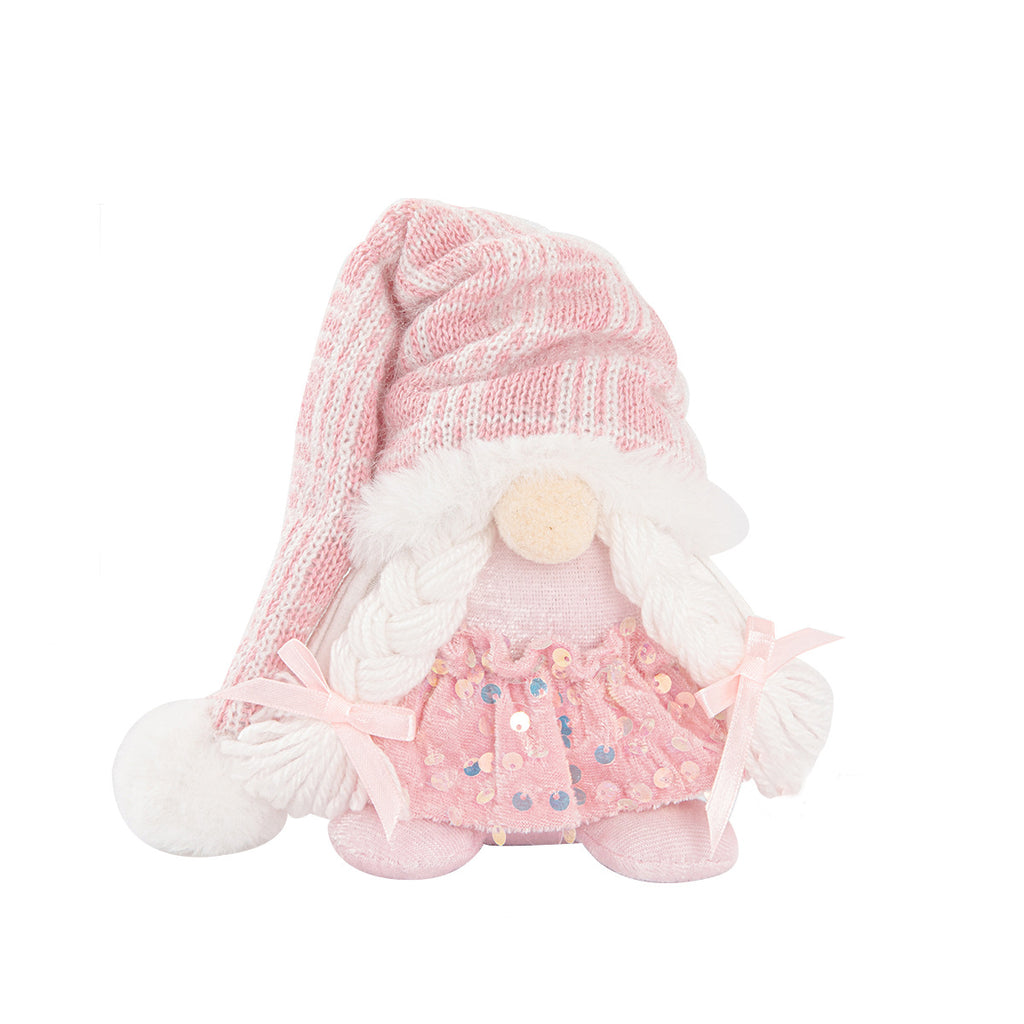 Knitted Christmas figure standing 6.7 inches (17 cm) tall