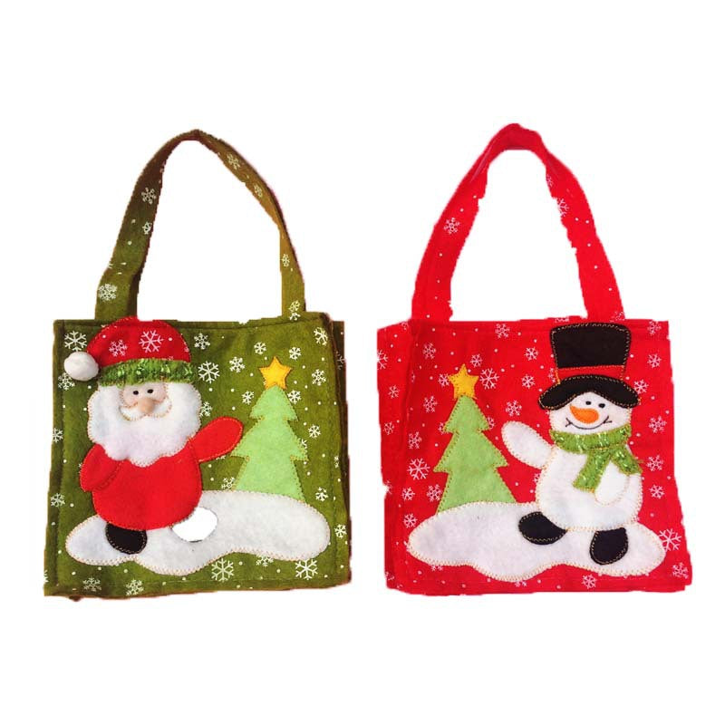 Tree shaped Christmas candy bag, one of four character styles