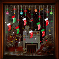 Printed Christmas window sticker separated from its backing paper