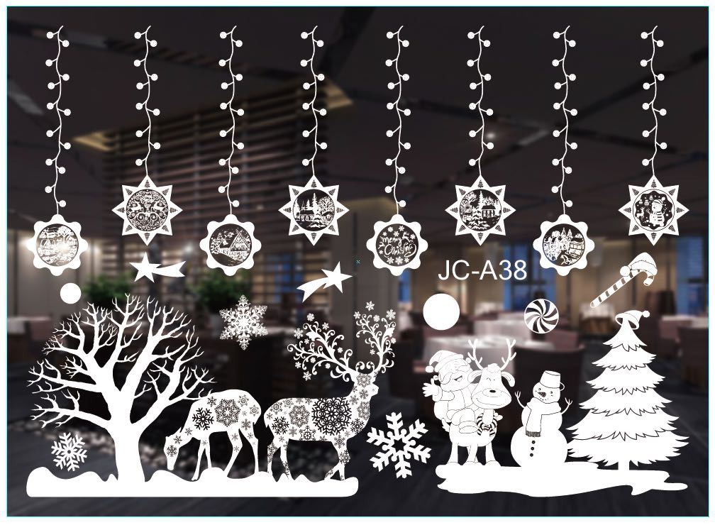 Full color print option within the Christmas window cling range