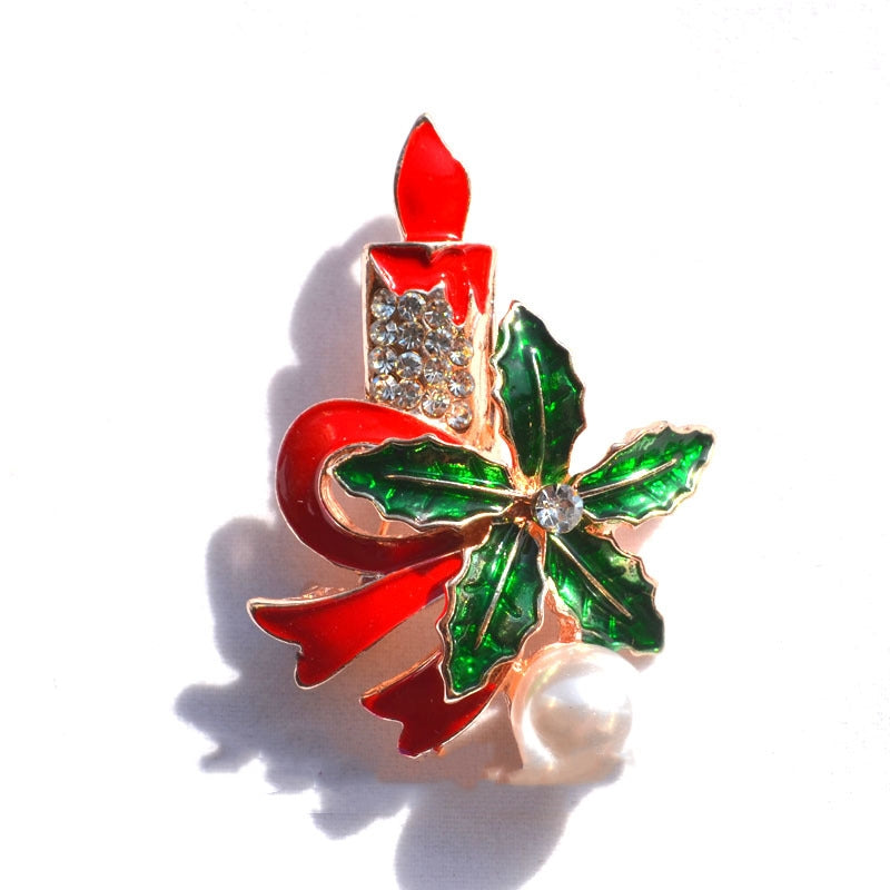 Third Christmas tree brooch style in painted alloy from the same range