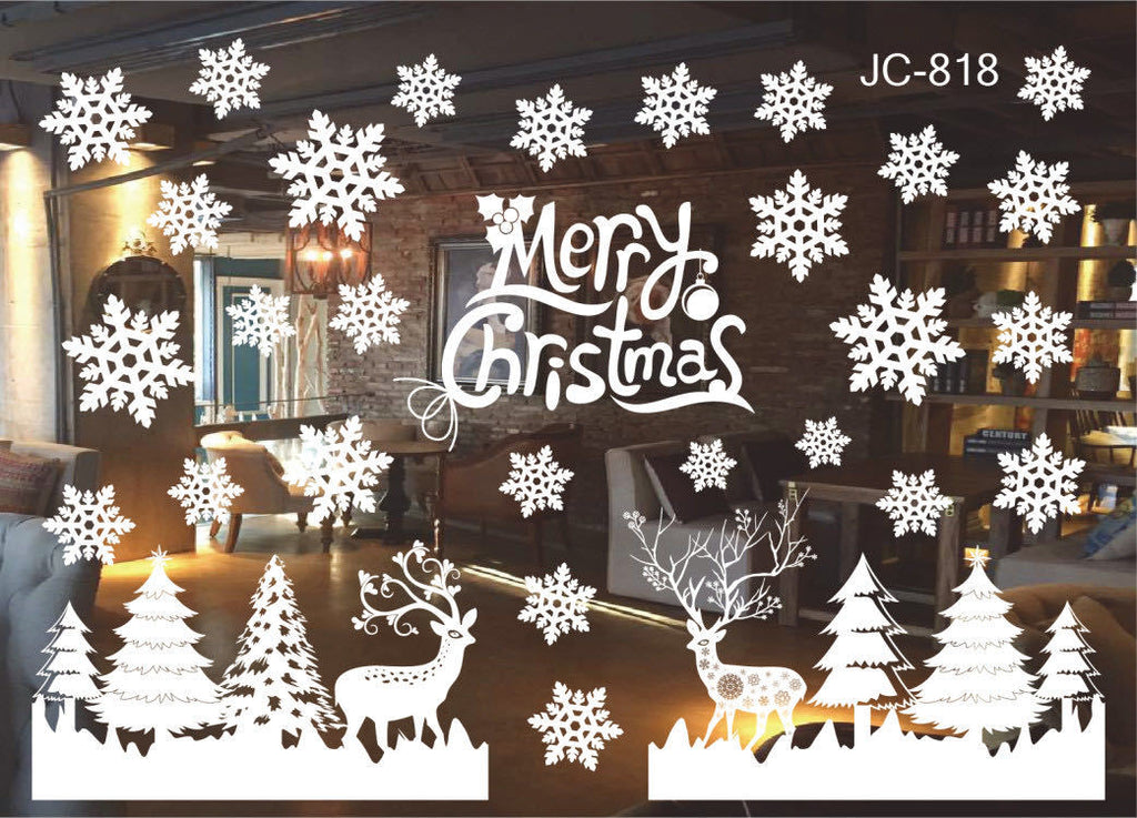 Christmas window cling sized 19.7 by 13.9 inches for glass panes