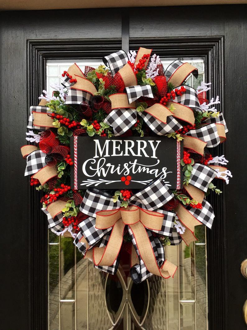 Large Christmas bow, 17.7 inches (45 cm) wide