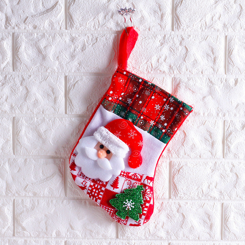 Bear character cloth Christmas stocking from the four design range