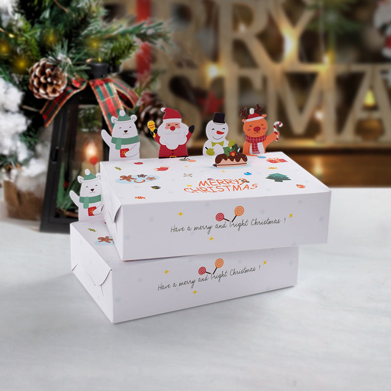 Interior space of the assembled 5.9 by 3.5 inch Christmas gift box