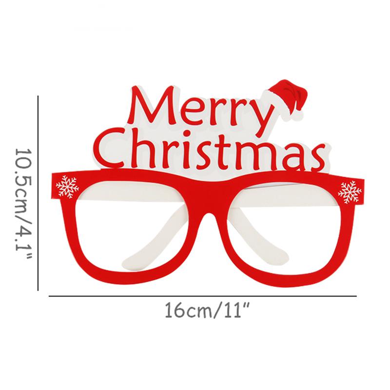 Nine pairs of paper Christmas glasses supplied in one pack