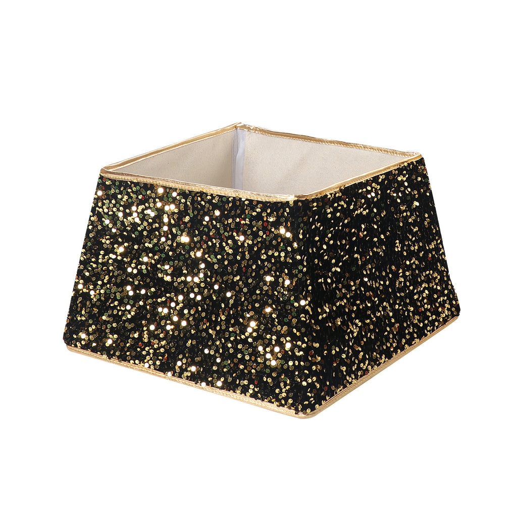 Hexagonal edge version of the sequin Christmas tree skirt