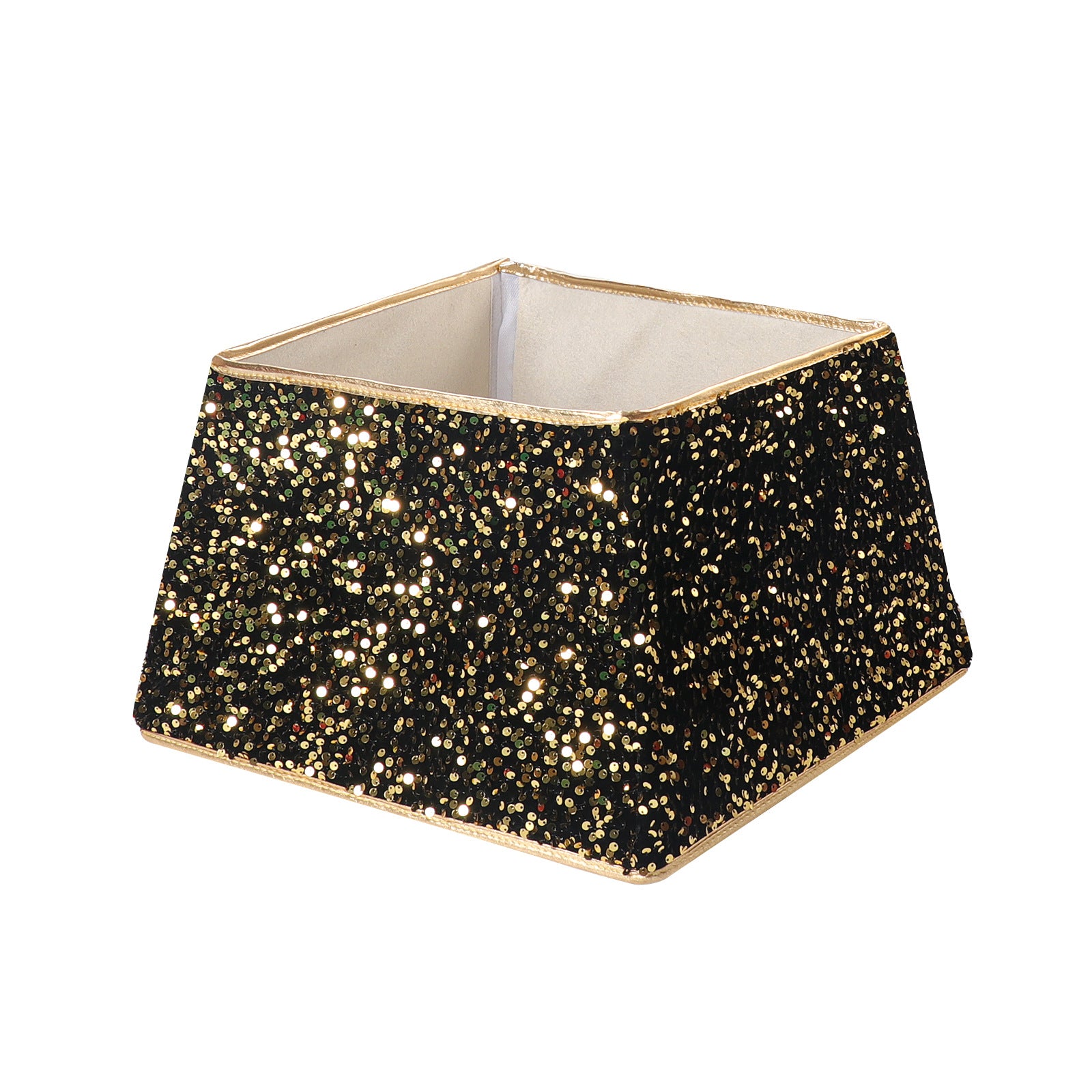 Hexagonal edge version of the sequin Christmas tree skirt