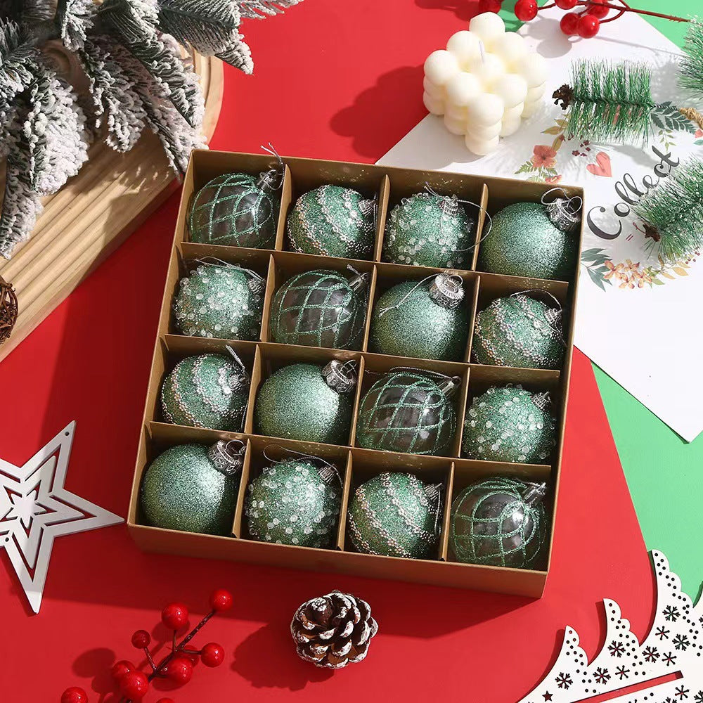 Sky blue Christmas baubles in the same 2.4 inch size