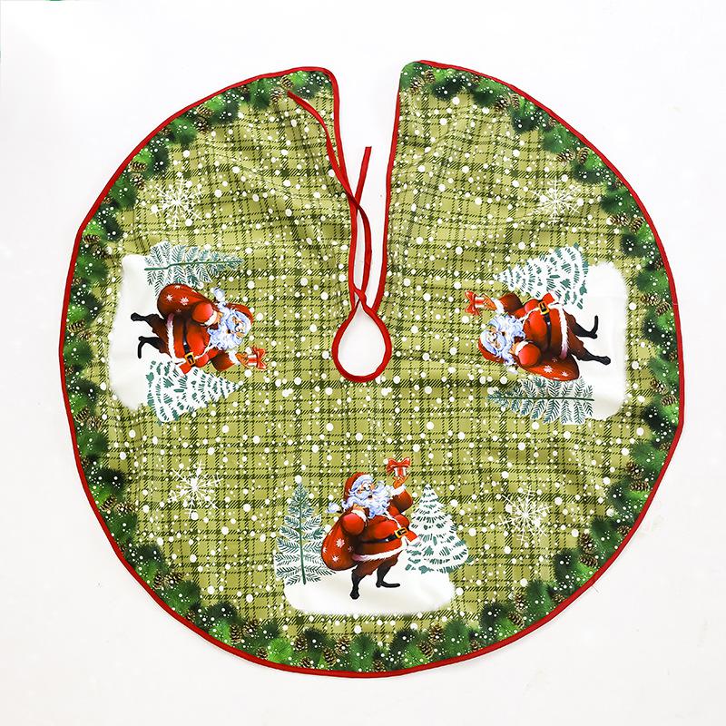 Christmas tree skirt offered in red, white, gray, green, blue or red and white