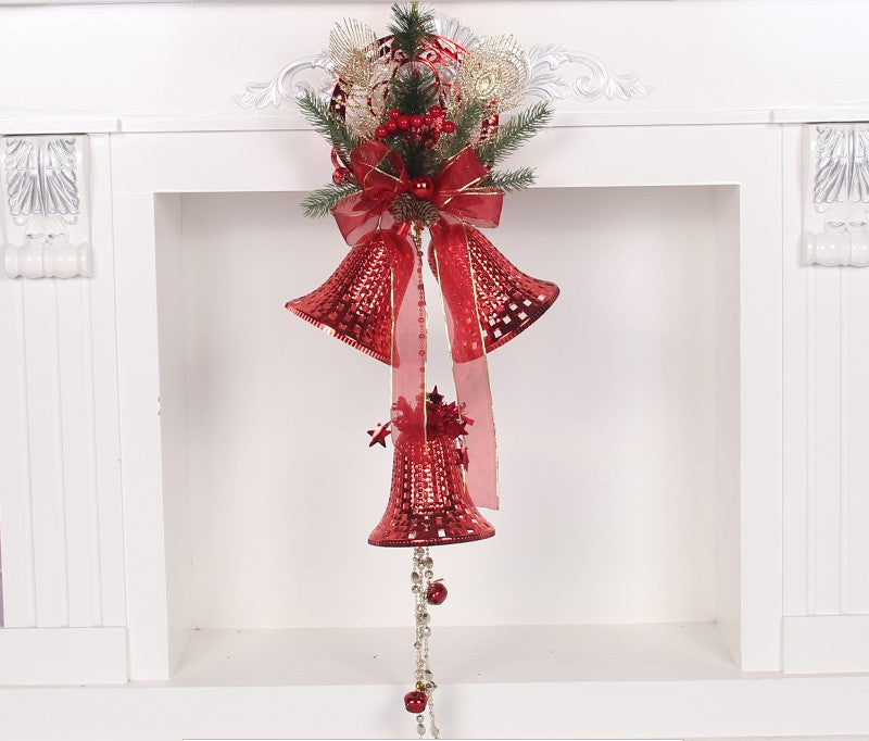 One pearlescent paper Christmas bell decoration per pack
