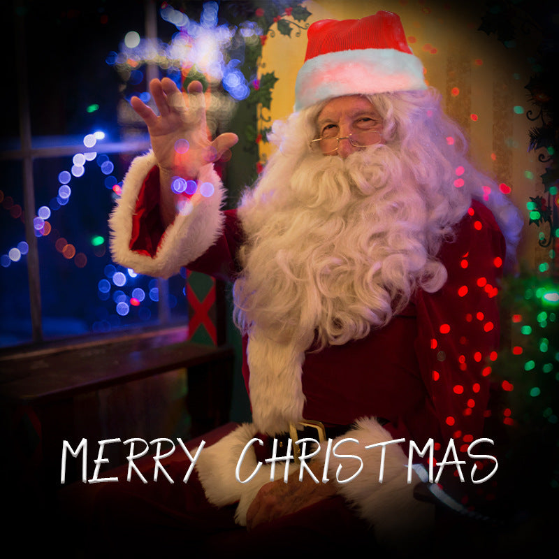Christmas hat measuring 11.8 by 16.1 inches in optical fiber cloth