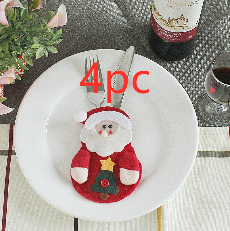 Fabric Christmas silverware holder from the styles lettered A to P
