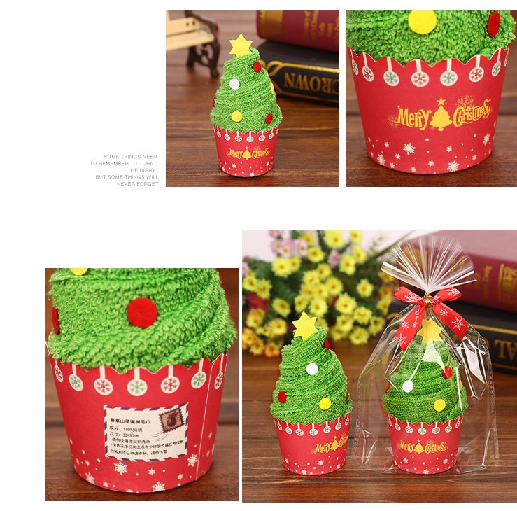 Christmas towel gift box in the first of three designs