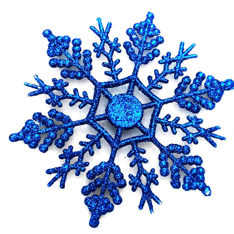 Light snowflake ornament that turns on the thinnest branch tip