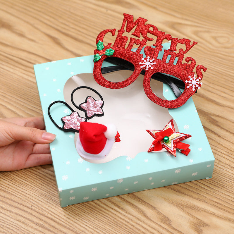 Santa hat Christmas hair clip, 7.5 by 7.7 inches across