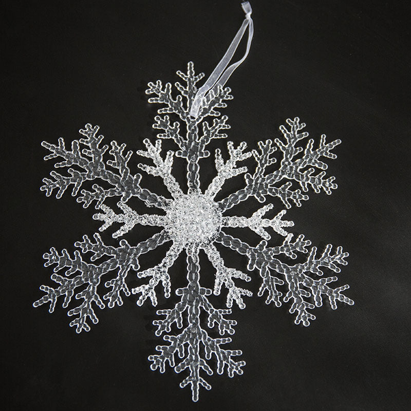 Large 12.2 inch acrylic snowflake weighing about 1.9 ounces