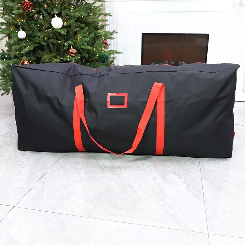 Black Oxford cloth Christmas storage bag with carry handles