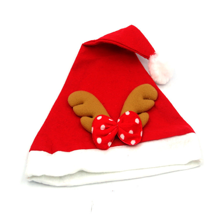 Yellow antler reindeer Christmas hat in non-woven fabric, 13 inches high