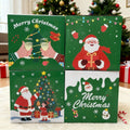 Green paper Christmas gift boxes, four boxes in one set