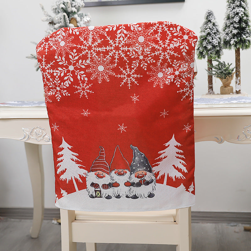 Christmas chair cover, about 24 by 18.9 inches, one cover per order