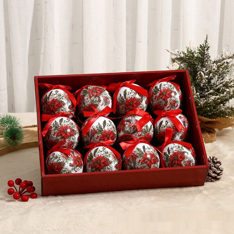 Modern art printed Christmas ball ornament from the four style range