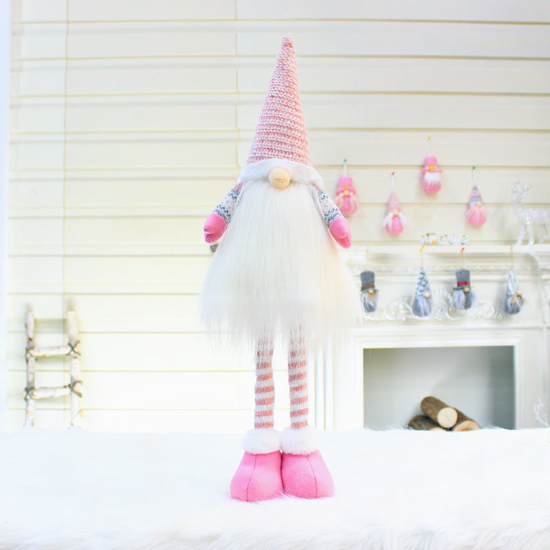 Christmas gnome plush with the telescopic legs set short