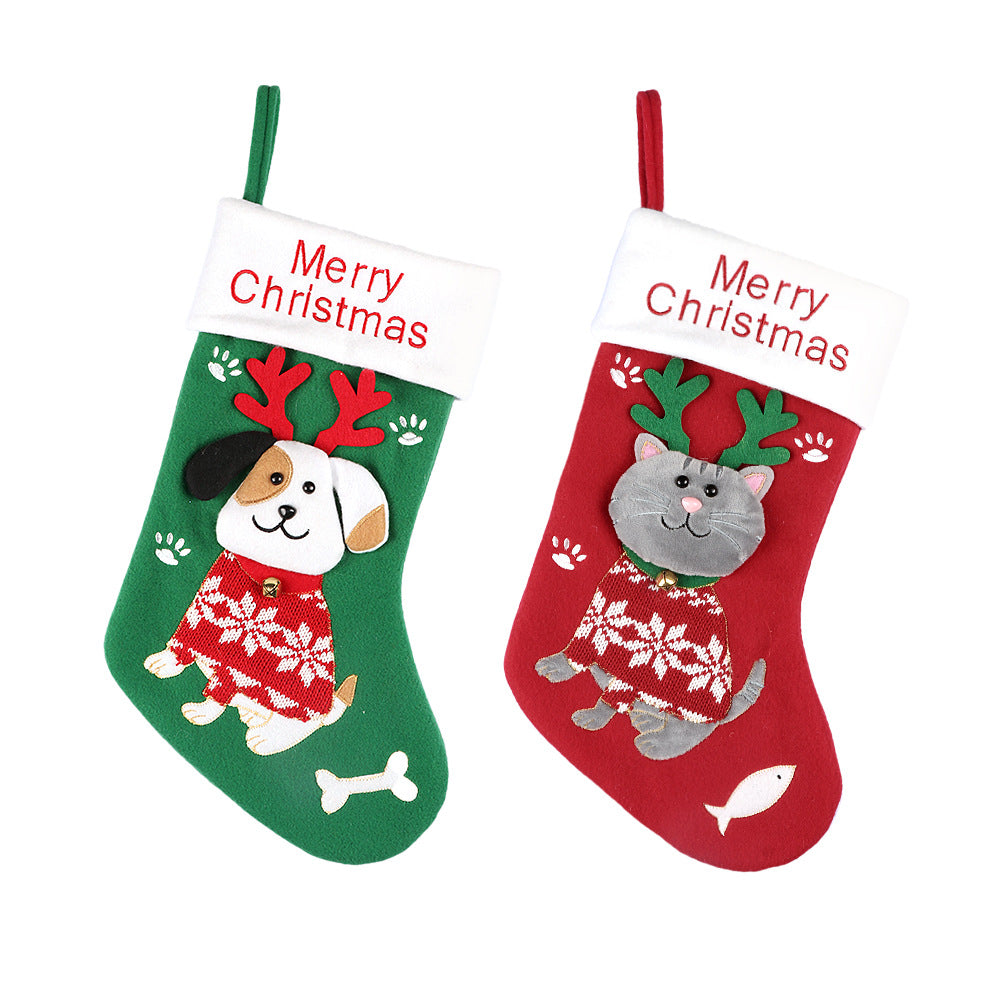 Christmas stocking measuring 14.6 by 9.1 inches and 0.8 inches thick
